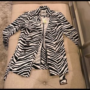 NWT Zebra print jacket
